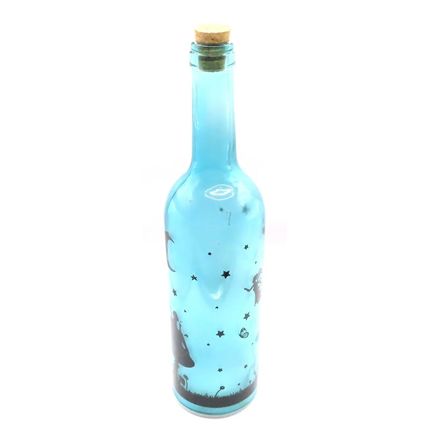 Fairy Blue LED Glass Bottle 30 CM - Great Gift Day Home Decor Ornament