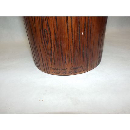 Rare Vintage Treasure Craft Ceramic Green Apple Canister Coffee Storage Can