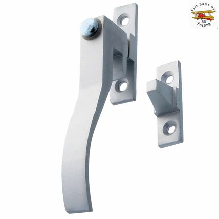 Aluminium Window Casement Fastener 4"/100mm Wedge Latch Catch Lock + Screws