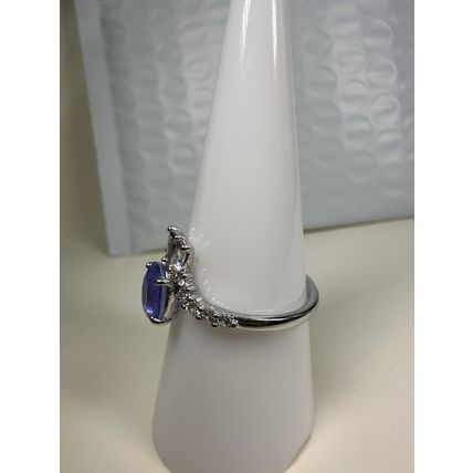 Bomb Party Sz8 Revealed BP Ring Fashion Jewelry RBP Lavender Gem Rhodium P