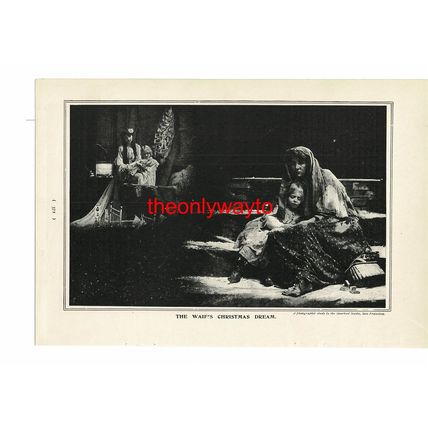Waif's Christmas Dream, American Edwardian Art, Book Illustration (Print), 1902