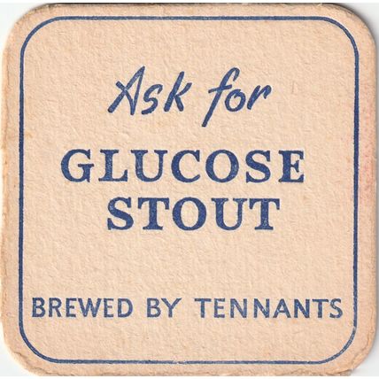 BEER MAT - TENNENTS BREWERY (SHEFFIELD) - GLUCOSE STOUT - (Cat 013) - (1958)