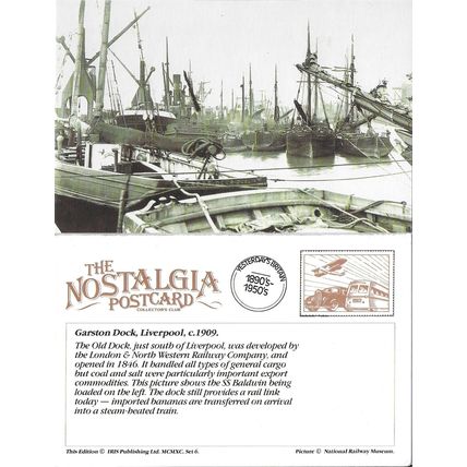 Ship Postcard LNWR Garston Dock Liverpool c1909 Boat - Nostalgia