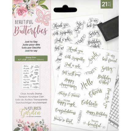Crafter's Companion. Just To Say Stamp Set. Stamping Cardmaking Scrapbooking