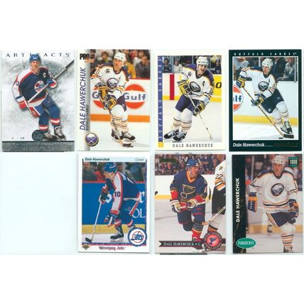 Dale Hawerchuk 10x card lot incl Dual Jersey