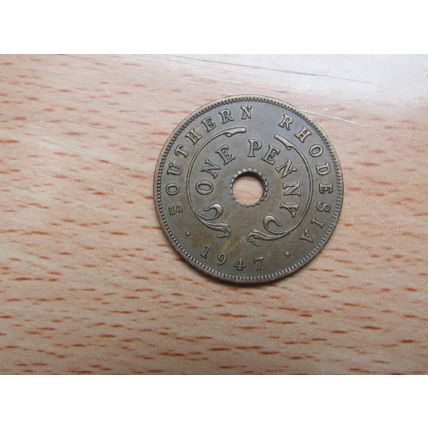 Southern Rhodesia 1947 1d 1 Penny Coin