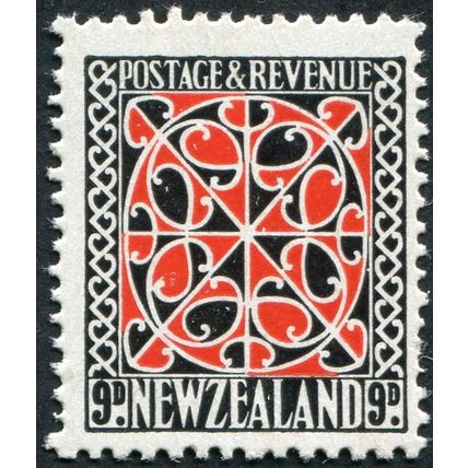 New Zealand 1941 9d scarlet & black Perf 14x15 SG630 MNH