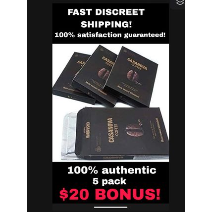 Casanova coffee male supplement 5 packs