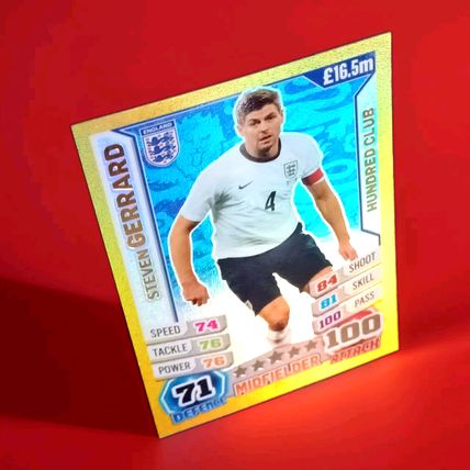 Match Attax World Cup 2014 #270 - Steven Gerrard Hundred 100 Club World Stars