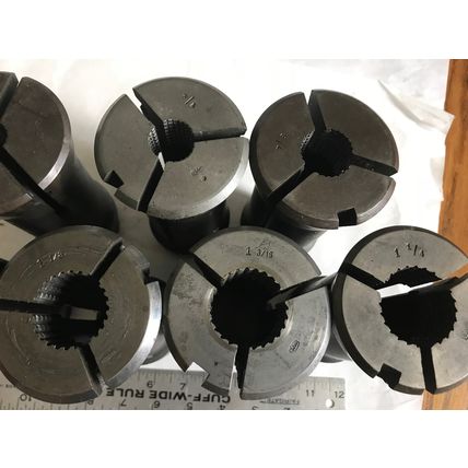 LOT 7 NAMCO 3/4, 5/8, 7/8, 1", 1-1/8, 1-3/16, 1-1/4 ACME GRID ROUND COLLETS,AJ