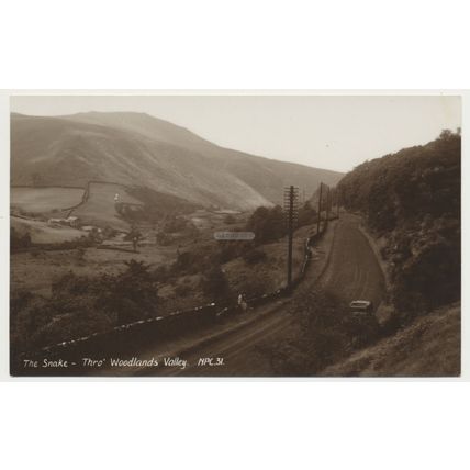 The SNAKE Woodlands Valley Peak District Derbyshire, early mid 20th C. RPPC NPC