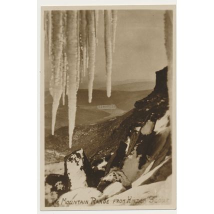 KINDER SCOUT Icicles Mountain Range Derbyshire, early 20th C. RPPC