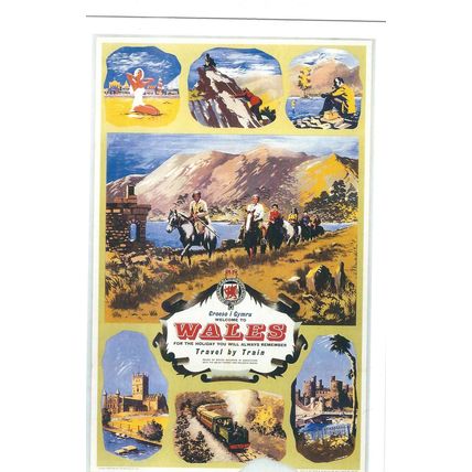 RAIL ADVERTISING WALES TRAVEL BY TRAIN CARD NO10316329
