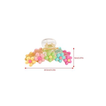 Pink Colorful Flower Shape Large Hair Clawclip