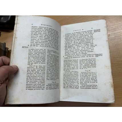 1832 "HERODOTI MUSAE" HERODOT MUSES VOL 2 LATIN & GREEK ANTIQUE BOOK (P6)