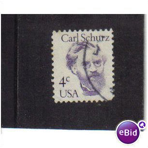 1980 USA carl shurz 4c violet F/U SG1821