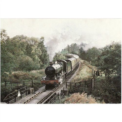 Railway Postcard GWR 4930 Hagley Hall EARDINGTON BANK Great Western 4-6-0 Loco