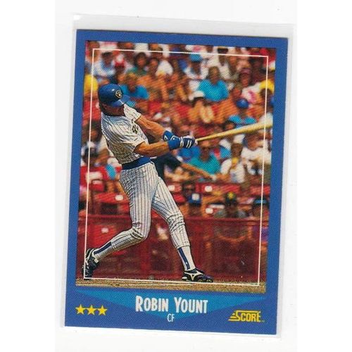 1988 Score Robin Yount baseball card #160-NM-HOF- Brewers