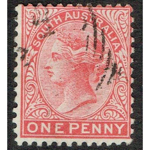 South Australia 1876 1d Scarlet SG179a FU