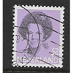NETHERLANDS 1981 QUEEN JULIANA 1G LILAC AND BLACK SG 1378 FINE USED