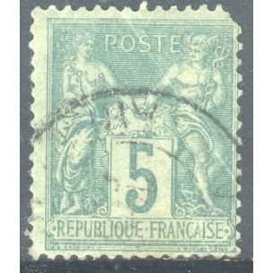 France 1876 - SG282 - 5c green - Peace & Commerce - used 17