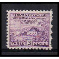 752 3c Washington's Hdqs Fine MNH Z1639