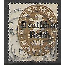 GERMAN STATES BAVARIA 1920 OFFICIAL 40pf BISTRE BROWN SG O279 FINE USED#