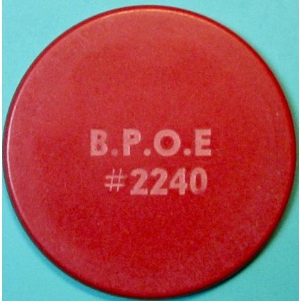 BPOE Elks 2240. 50¢ Vintage Casino Chip. Hawthorne, CA. Q48.