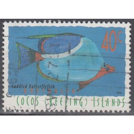Cocos (Keeling) Islands 1995 Michel 340 O Cote (2005) 0.70 € Poisson papillon