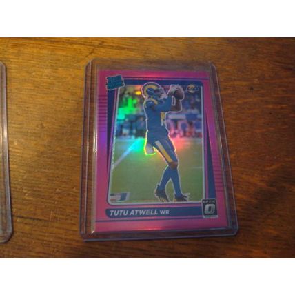 2021 Donruss Optic, Pink Prizm/Purple Shock Prizm, TUTU ATWELL, Rams