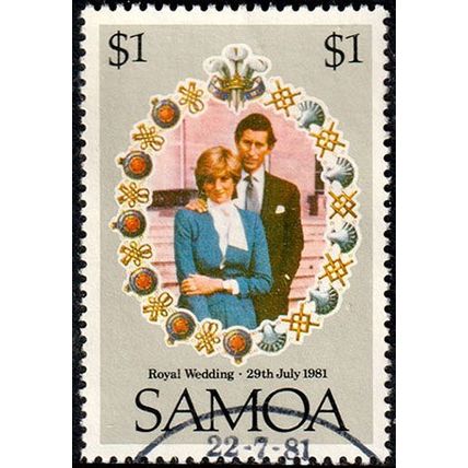 Samoa 1981 Royal Wedding $1 Used Stamp