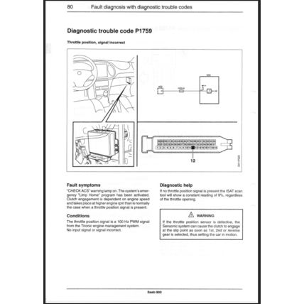 Saab 900 Automatic Clutch Sensonic Workshop Manual 1994 1997 199628721 PDF