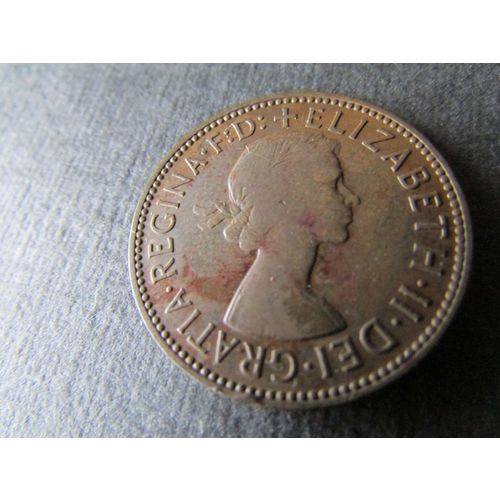 1956 QUEEN ELIZABETH II HALFPENNY - COIN - 2 FREE POST. AA