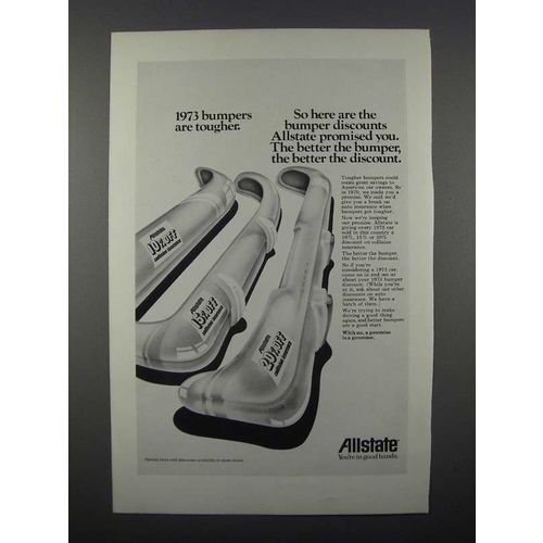 1972 Allstate Insurance Ad - 1973 Bumpers are Tougher