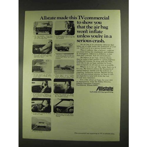 1972 Allstate Insurance Ad - Air Bag Won't Inflate