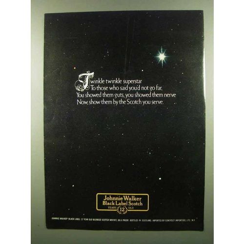 1974 Johnnie walker Black Label Scotch Ad - Twinkle