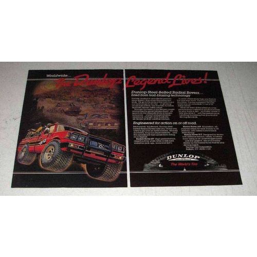 1985 Dunlop Radial Rover Tires Ad - Legend Lives