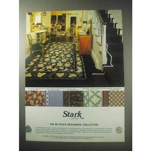 1985 Stark Carpet Ad - Calla Lilies, Carnation, Berries
