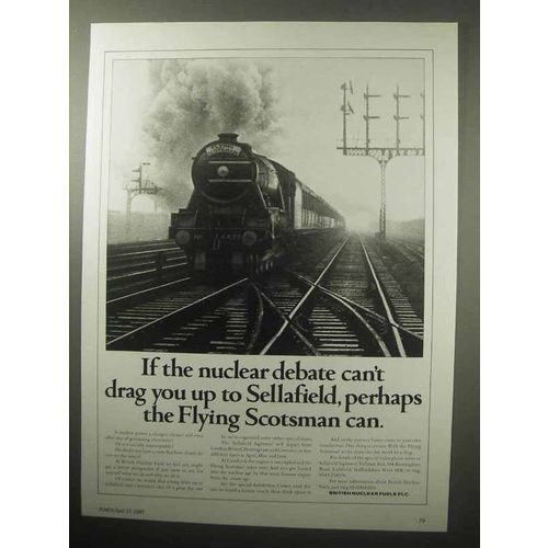 1987 British Nuclear Fuels Ad - Flying Scotsman Train