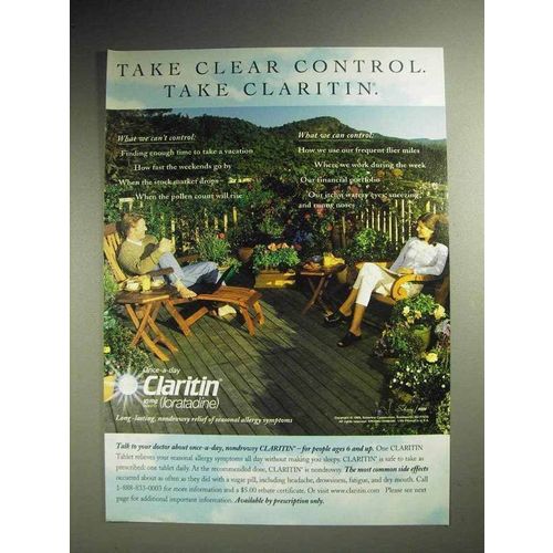 1999 Schering-Plough Claritin Ad - Take Clear Control