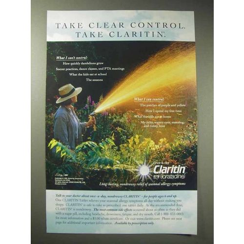 1999 Schering Claritin Ad - Take Clear Control