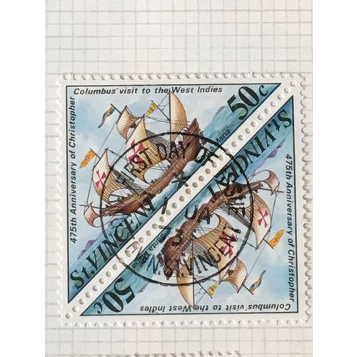 St Vincent 1973 Columbus 50c Santa Maria Used SG 357 Sc 349 postage stamp