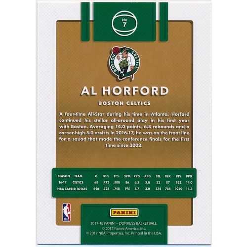 2017-18 Donruss 7 Al Horford Boston Celtics