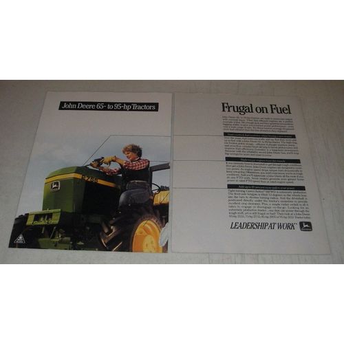 1990 John Deere 2755 Tractor Ad - 65- to 95-hp Tractors Frugal on Fuel