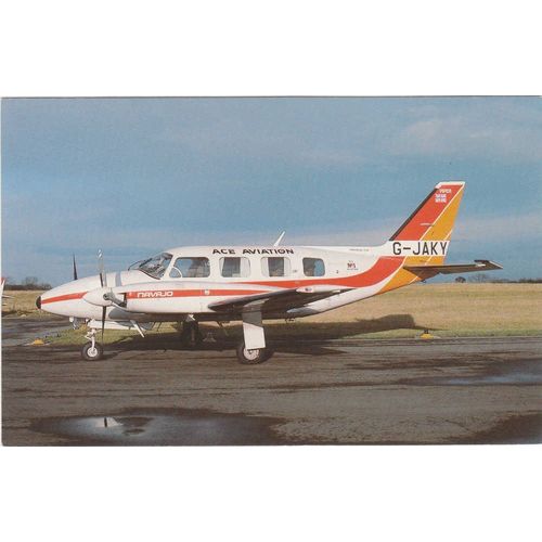 Ace Aviation Piper PA31 325 Navajo Civil Aircraft Postcard (A11050)