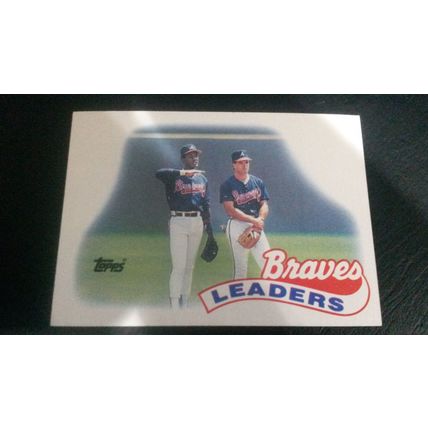 1989 Topps Card # 171 Atlanta Braves Leaders Excellent (5)