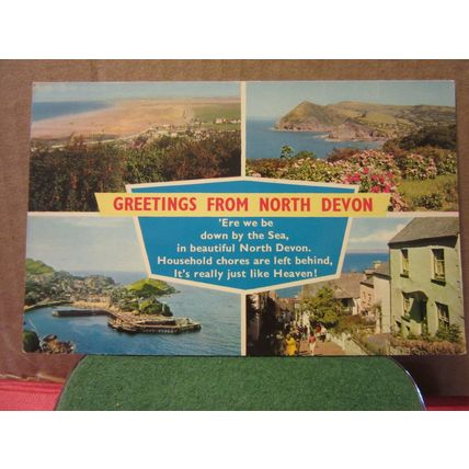 multiview, NORTH DEVON, county used postcard by Taw Valley =