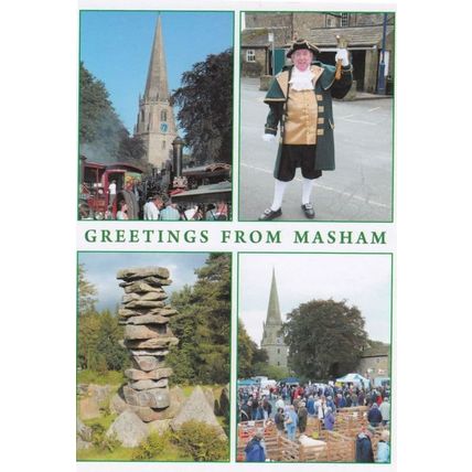 Masham Market Town Crier at the Steam Rally Sheep Fair Yorkshire Postcard