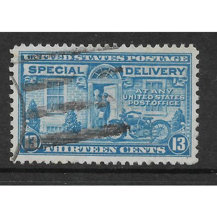 USA 1922 SPECIAL DELIVERY 13c BLUE DELIVERY BY MOTOR CYCLE SG E649 FINE USED