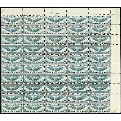 C24, MNH 30¢ Complete Sheet of 50 Stamps - CV $675 * Stuart Katz
